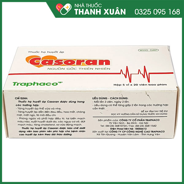 Thuốc hạ huyết áp Casoran